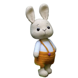 Conejito de Peluche <span class=keywords><strong>Amigurumi</strong></span> Hecho a Mano al 100% de 25cm, con Relleno de Algodón PP, Certificado CE, Venta al Por Mayor - Product Image 2