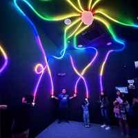 Juegos de Carnaval con Luces Activas - Juego Interactivo de Botones LED con Luces Activables para Parques de Diversiones Interiores, Construcción Metálica