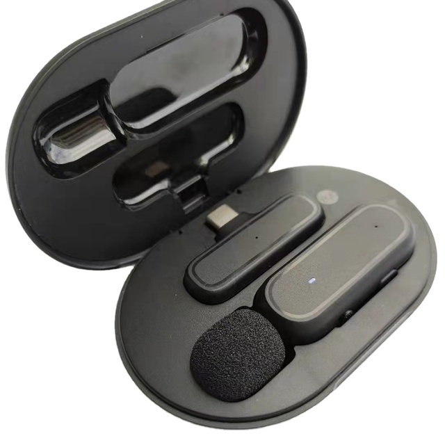 Wireless Lavalier Microphone Type-c, Lapel Mic Plug-Play Video Recording with Charging Case, Auto-Sync