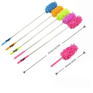 Plumero de plumas con mango largo retráctil, herramienta de limpieza manual para el hogar, eliminación electrostática de polvo, reemplazo de plumas para Navidad - Product Image 1
