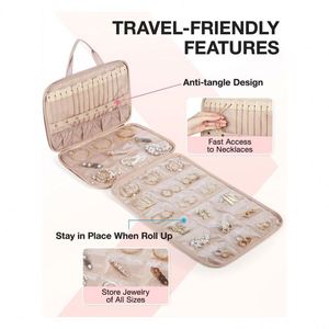 Estuche Organizador de Joyas de Viaje, Bolsa Enrollable para Joyas con Bolsillos, Bolsa Enrollable de Gran Capacidad para Anillos - Product Image 6