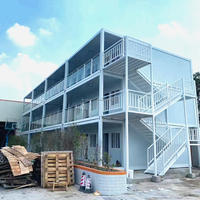 Maison modulaire Boxspace, design ferme, utilisation hôtelière, 3 chambres, 2 salles de bain, abri portable