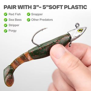 Thép carbon cao 14g-42g jighead móc hỗ trợ Câu Cá Biển cho cá da trơn cá đen chì móc mềm mồi Chống treo - Product Image 5