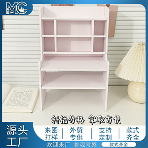 Multi Compartment Storage <b>Shelf</b> 3 Layers <b>Desk</b> Organizer For Office And Dormitory Use - Product Image 4