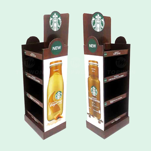 Expositor de Cartón Corrugado Negro Personalizado para Café, Estante de Exhibición para Bolsas de Café, Granos, Jarabes, Exhibidor de Venta al por Menor - Product Image 1