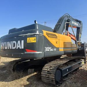 Excavatrice sur chenilles hydraulique Hyundai R305 d'occasion, 30,2 tonnes, pour travaux lourds de minage, de carrière et de démolition - Product Image 2
