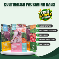 Sacs d'emballage souples pour aliments pour animaux de compagnie, personnalisés, avec fermeture éclair, Doypack, vente en gros, pour croquettes, friandises et snacks pour chats et chiens, en plastique