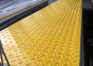 4x8 <b>Plastic</b> Uhmwpe Non Slip Temporary Heavy Duty Construction Track Road Mat Ground Protection Mat - Product Image 2