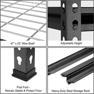 Estantería Metálica de 5 Niveles, Resistente, Ajustable, para Almacenamiento en Garaje, Estanterías de Acero para Organización de Almacenes y Talleres - Product Image 4