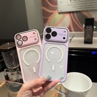 Coque de téléphone magnétique ultra-fine à grande fenêtre pour iPhone 18 PRO MAX, transparente en TPU+PC, protection 17