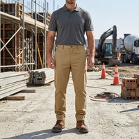 Pantalon chino pour homme, coupe classique, extensible, respirant, tissu en coton léger, uni, décontracté, pour le bureau, taille élastique