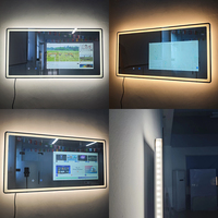 Espejo con Pantalla Táctil para Hotel y Hogar, con TV Android 11, Espejo Inteligente LED para Baño y Gimnasio, Espejo de Baño con TV a Prueba de Agua IP65