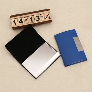 Porte-cartes professionnel en cuir et alliage d'aluminium avec logo personnalisé – Vente en gros - Product Image 1