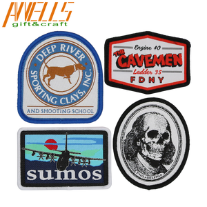 Cosido personalizado sin apliques, triángulo ovalado, productor láser, corte grande para ropa de sombrero, parche tejido para planchar - Product Image 6