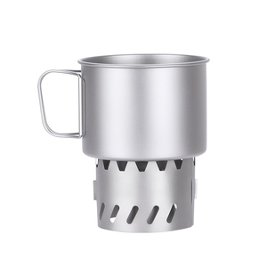 Draagbare campingkachel met één brander voor reizen, titanium spiritbrander, <span class=keywords><strong>mini</strong></span>-alcoholkachel met beugels, outdoor multi-brandstofkachel - Product Image 6