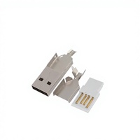 Câble de données USB-A mâle droit, trois pièces, 3 broches, 24 heures, avec prise de courant nominale 2A