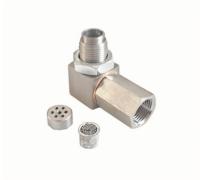 Venta al por mayor de fábrica, piezas de automóviles, doble orificio, Mini Sensor de oxígeno, acero inoxidable, 180 grados
