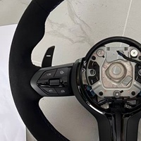 Volant de voiture pour BMW M3 M4 M5 E92 E90 E84 E53 E60 E70 E85 E86 E89 F10 F18 F30 F35 F20 F80, accessoires de voiture en Alcantara noir
