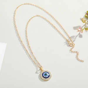 Nouveaux bijoux Collier pendentif géométrique mauvais œil avec yeux turcs - Product Image 5