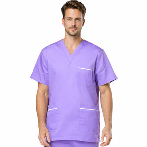 2025 scrub medico viola verde personalizzato di alta qualità si adatta alle uniformi del dentista dell'ospedale e della clinica con le uniformi del <span class=keywords><strong>dottore</strong></span> degli uomini di Logo - Product Image 5
