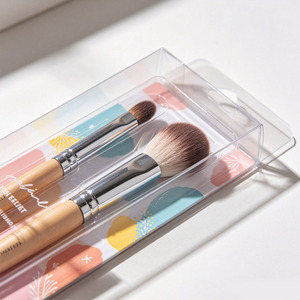 <b>Empty</b> Cosmetics Plastic Packaging <b>Boxes</b> Wholesale Recyclable Brush Box Packaging with plastic tray - Product Image 3