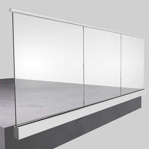Balustrade extérieure en verre sans cadre, rampe en aluminium, canal en <span class=keywords><strong>U</strong></span>, Villa, hôtel, terrasse extérieure, balustrade en verre trempé - Product Image 5