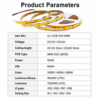 Bande lumineuse LED flexible intelligente pour extérieur, grande taille, IP20, 24V, 4000K, télécommande, pour la décoration paysagère, vente en gros