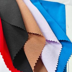 TIK TOK ENGLISH SATIN MELISSA NS POLYESTER SPANDEX CREPE CRINKLE ANTS WRINKLED WOVEN SPANDEX HOT SALE pour jupe abaya bandeau - Product Image 5