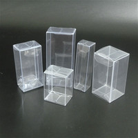 Boîtes en plastique transparentes, boîtes de cristal transparentes pour cartes de vœux étuis de rangement de Photo Design pliable boîtes en acétate 1 pièce