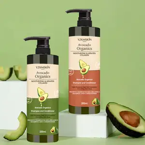 Pour réparer les dommages cheveux soins des cheveux naturel sulfate sans humidité traitement nourrissant noix de coco huile d'avocat shampooing réparateur de cheveux