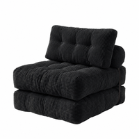 Canapé moderne en chenille tuftée de couleur personnalisée avec dossier, chaise portable inclinable et pliable pour appartement et salon