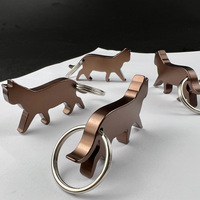 Porte-clés en alliage de zinc avec impression UV, ouvre-bouteille en forme d'animal, ouvre-bouteille de bière, cadeaux promotionnels légers