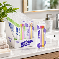 Brosse à dents manuelle pour adultes de haute qualité, écologique, avec poils en PBT, prise en main confortable, pour une utilisation en salle de bain