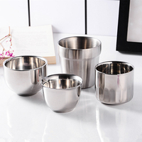 350ml/500ml acier inoxydable Double paroi bière tasse argent tasse à café Portable voyage bureau tasses à eau verres gobelet