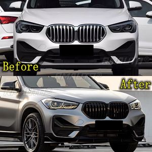 ตะแกรงกันชนรถยกสำหรับ BMW X1 lci F48 SUV 2020 2021สีดำเงา2022อุปกรณ์เสริมรถยนต์ - Product Image 6