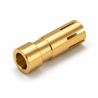 Manchon de contact en laiton H62 pour assemblages de capteurs, usinage CNC, tolérance stricte, pièces tournées CNC, OEM ODM