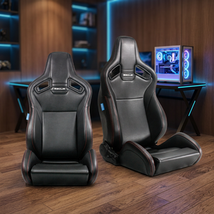 Silla Gamer Profesional de Lujo, Ajustable, Giratoria, Resistente al Desgaste, con Asiento Deportivo de Cuero PU y Cojín Confortable - Product Image 1