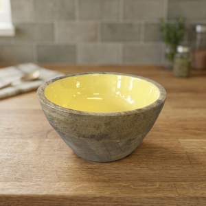 ชามเสิร์ฟไม้มะม่วงสีเหลือง - Product Image 3