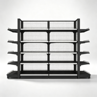 Étagère gondole simple face en treillis métallique robuste de qualité supérieure pour l'affichage en magasin de proximité et supermarché