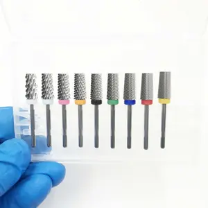 APROMS 6,6 mm konischem Carbide-Nagelbohrer Bit 4XC 5XC Superschnitt Maniküre Nagelspitzen Fräser Elektrischer Nagelbohrer Zubehör