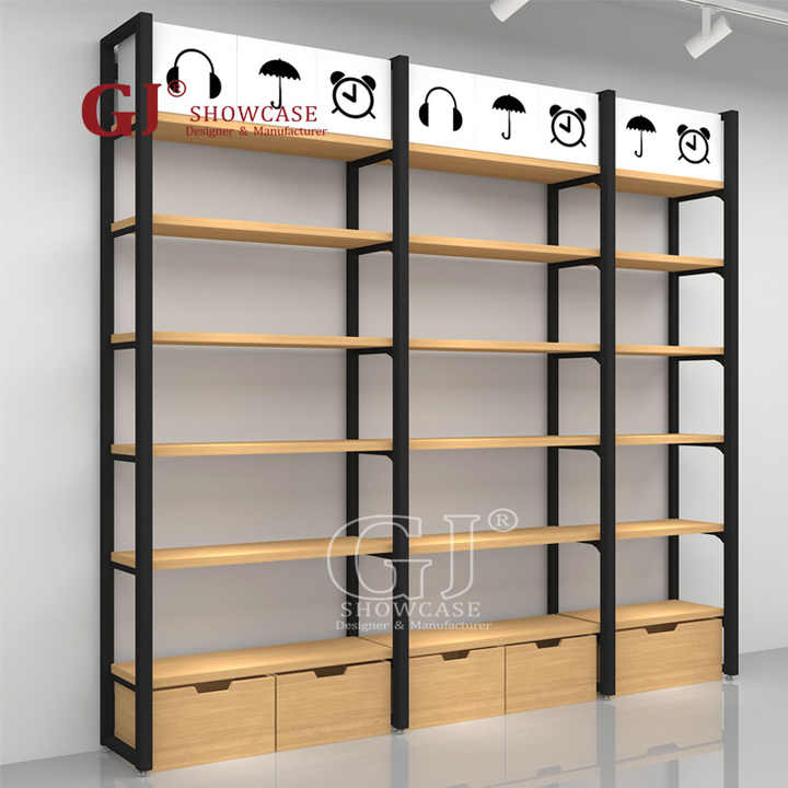Wholesale Miniso Retail Display Racks Low Price Wood Storage Shelves ...