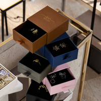 Boîte à bijoux en papier imprimé personnalisé finition brillante de luxe élégante rangement parfait pour les montres pour femmes colliers bagues accessoires