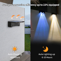 Projecteur Mural Solaire, Haute Luminosité, à Lentille Convexe, Éclairage Extérieur de Jardin, Mur et Clôture LED