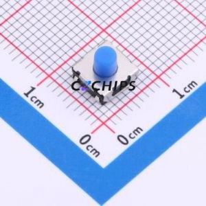 TS-1047-A5B2-D2 Tactile Switch SMD,6.2x6.4mm Switch Single Pole Single Throw Round Button 1.8N Vertical Mount - Product Image 1