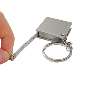 Cá Nhân 1.3 Meter Quần Áo Băng Đo Keychain Thép Không Gỉ Thợ May Biểu Tượng Tùy Chỉnh Kim Loại Mini Đo Băng - Product Image 5