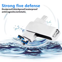 Flash Drive USB Metal 1 Tb Kecepatan Tinggi dengan Cetak Logo Kustom Antarmuka USB 2.0/3.0 Warna Perak Hitam Merek Zhisenova