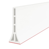 Barrera de Silicona TPE Flexible y Suave para Contención de Agua, Fácil de Instalar, para Ducha y Baño, Protector Adhesivo