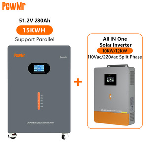Batería de Almacenamiento de Energía de Iones de Litio PowMr de 15KWH 280AH y Energía Solar de 10KW 12KW para Sistema Solar - Product Image 1