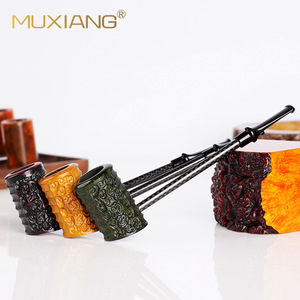 Muxiang Briar Wood Tobacco Pipe Straight Type Handcrafted Smoking Pipe For Men Gift - Product Image 4