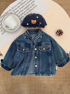 Manteau en jean pour enfants <span class=keywords><strong>veste</strong></span> décontractée à la mode pour garçons enfants <span class=keywords><strong>printemps</strong></span> automne Style coréen <span class=keywords><strong>veste</strong></span> en jean 1-4 ans vêtements d'extérieur pour garçons - Product Image 5